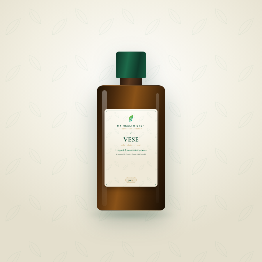 MY HEALTH STEP VESE – Húgyúti & vesetisztító formula gyógynövénykivonat, 100 ml